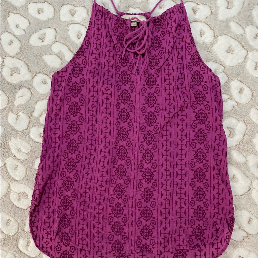 Ann Taylor LOFT | Embroidered Gauze Top